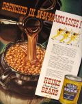 1938 Heinz Pork & Beans Ad ~ Drenched in M-M-M-Molasses