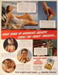 1937 Camel Cigarettes Ad ~ Aquatic Stars