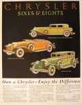1931 Chrysler Sixes & Eights Ad ~ Enjoy the Difference