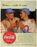 1940 Coke Coca Cola Ad ~ Baseball Player