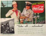 1938 Coke Coca Cola Ad ~ Pilot & Stewardess