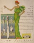 1931 Community Plate Silverware Ad ~ Bird of Paradise
