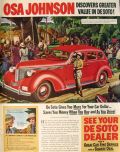 1938 DeSoto Car Ad ~ Osa Johnson