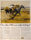 1928 Dupont Duco Ad ~ Man O' War Racehorse