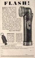 1938 Vintage Boy Scout Flashlight Ad