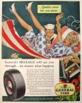 1941 General Tires Ad ~ Robert Reid Pinup Style Art