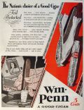 1928 Wm. Penn Cigar Ad ~ The Nation's Choice