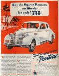 1939 Vintage Silver Streak Pontiac Ad