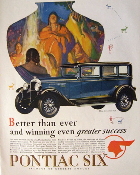 1928 Pontiac Six Ad ~ 4 Door Sedan