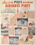 1939 Vintage Pyrex Ovenware Ad ~ Birthday Party