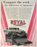 1928 Royal Portable Typewriter Ad ~ Compare the Work