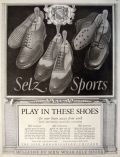 1928 Men's Vintage Selz Shoes Ad ~ Fairway, Veranda, Niblick