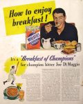 1941 Wheaties Cereal Ad ~ Joe DiMaggio