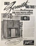 1941 Zenith Radiorgan Radio Ad
