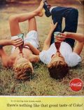 1956 Coca Cola Coke Ad ~ Kids Lie in Field