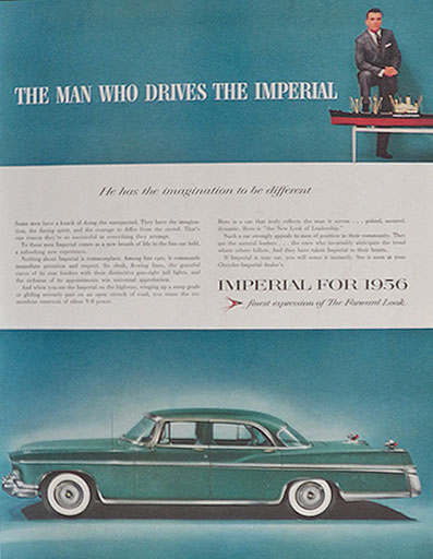 1956 Chrysler Imperial Ad ~ Imgagination to Be Different