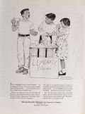 1956 Mass Mutual Life Insurance Ad ~ Norman Rockwell ~ Lemonade Stand