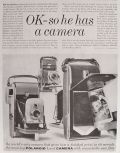 1956 Polaroid Land Camera Ad ~ OK, So He Has A Camera