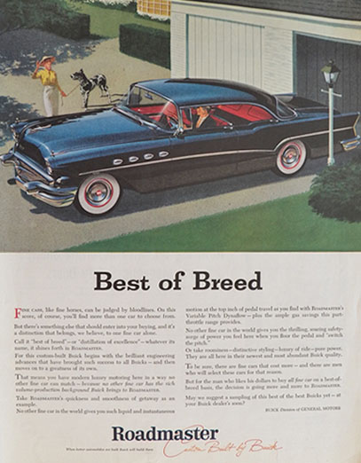 1956 Buick Roadmaster Ad ~ Best of Breed
