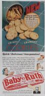 1942 Baby Ruth Candy Bar Ad ~ Cookie Recipe