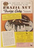 1937 Brazil Nut Ad ~ Fudge Cake Recipe