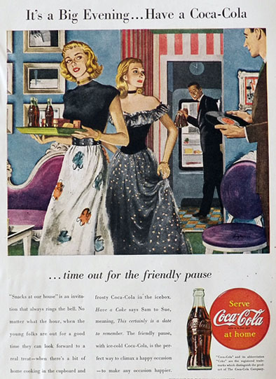 1946 Coca Cola Coke Ad ~ It's a Big Evening