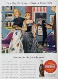1946 Coca Cola Coke Ad ~ It's a Big Evening