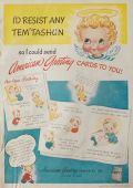 1946 Vintage American Greeting Cards Ad ~ Angel