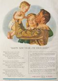1946 Ivory Soap Ad ~ Baby Meets Army Dad
