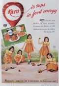 1939 Karo Syrup Ad ~ Dionne Quints Play with Tops