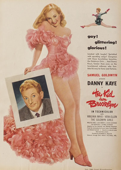 1946 Movie Ad ~ The Kid from Brooklyn ~ Virginia Mayo