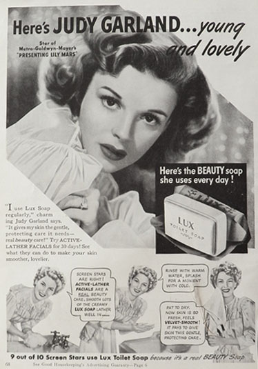 1943 Lux Soap Ad ~ Judy Garland