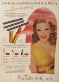 1946 Max Factor Lipstick Ad ~ Judy Garland
