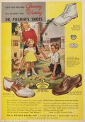 1946 Dr. Posner's Children's Shoes Ad ~ Scientifically Designed