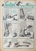 1946 Pretzel the Dachshund Comic Page ~ Margret Rey ~ Pretzel Hangs a Picture