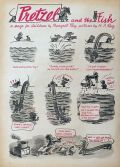 1946 Pretzel the Dachshund Comic Page ~ Margret Rey ~ Pretzel & The Fish