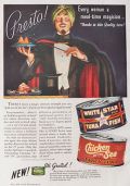 1939 Vintage Chicken of the Sea Tuna Ad ~ Magician