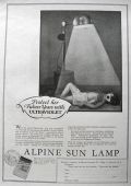 1928 ALpine Sun Lamp Ad ~ Protect Your Child's Future