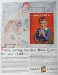 1930 Baker's Cocoa Ad ~ For Your Children