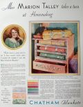 1930 Chatham Blankets Ad ~ Marion Talley