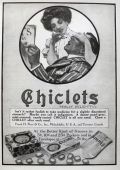 1908 Chiclets Gum Ad ~ In Envelopes at 5¢ the Ounce