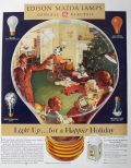 1931 Edison Mazda Lamps Ad ~ Christmas Toys