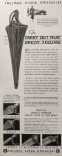 1931 Follmer, Clogg Umbrella Ad ~ Dressy Feeling