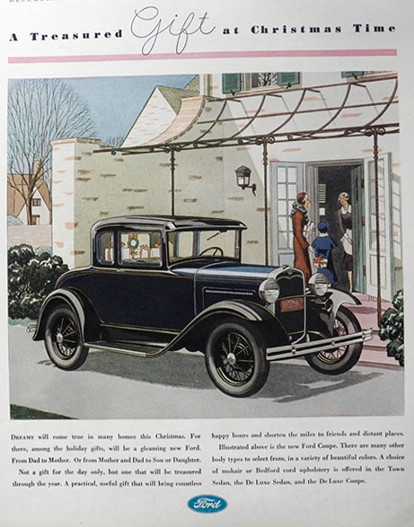1930 Ford Coupe Ad ~ A Treasured Gift