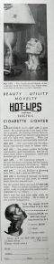 1930 "Hot Lips" Novelty Electric Cigarette Lighter Ad