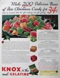 1932 Knox Gelatine Ad ~ Christmas Candy Recipes