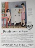 1930 Leonard All Steel Refrigerator Ad ~ Foot Pedal