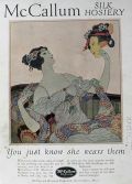 1923 McCallum Silk Hosiery Ad ~ Geisha Mask