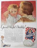 1931 Ralston Cereal Ad ~ Good Night Daddy!