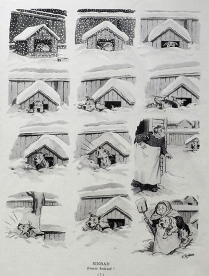 1931 Edwina "Sinbad" Comic Page ~ Snow Bound